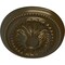 Ekena Millwork Saverne Ceiling Medallion, Hand-Painted Brass, 18 1/2"W x 13 1/2"H x 1 7/8"P CM18SABRS - alternate 3